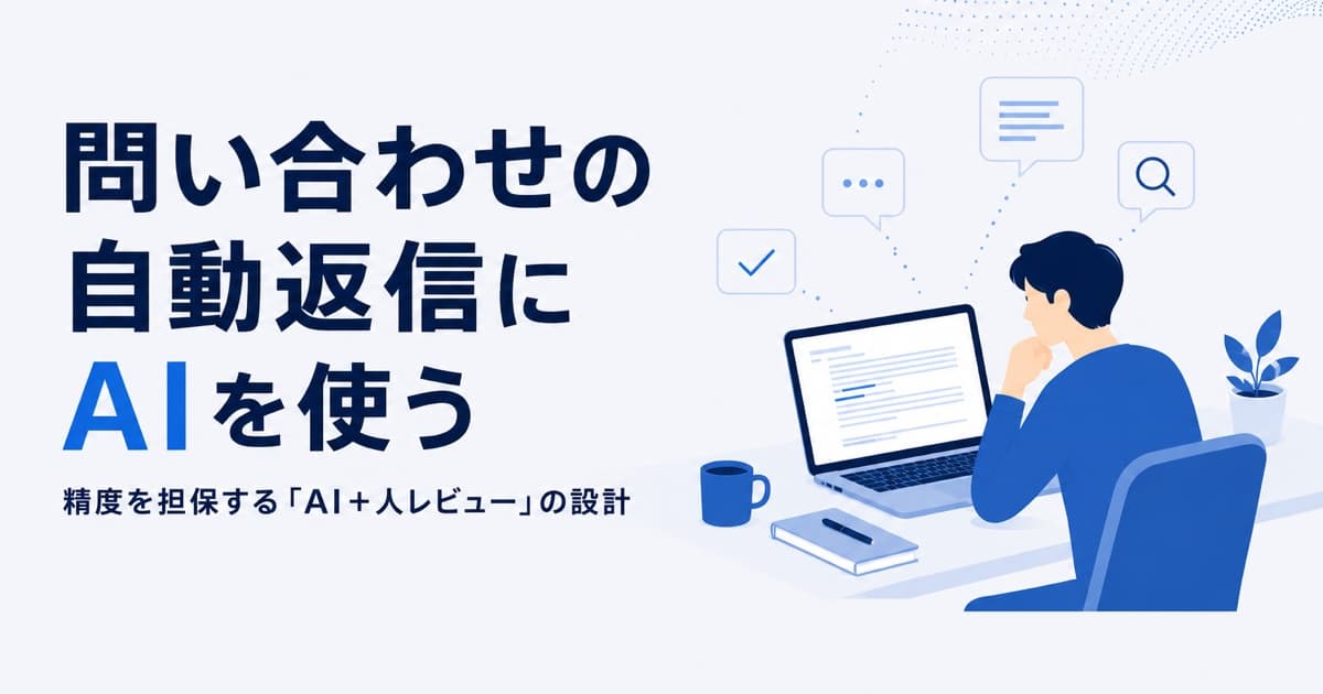 問い合わせの自動返信にAIを使う|精度を担保する「AI+人レビュー」の設計
